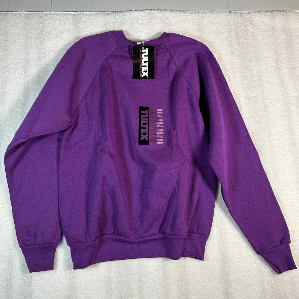 Vintage Y2K Tultex Purple Matching Sweatshirt Jogger Pants Medium NWT New USA